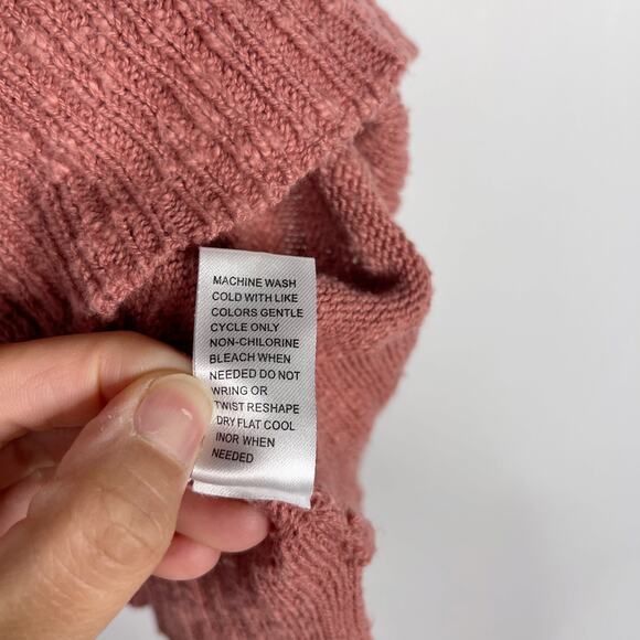 Jamison Womens XSmall XS Pink Becca Collar Polo Pullover Top Knit Split V Neck - Picture 9 of 11